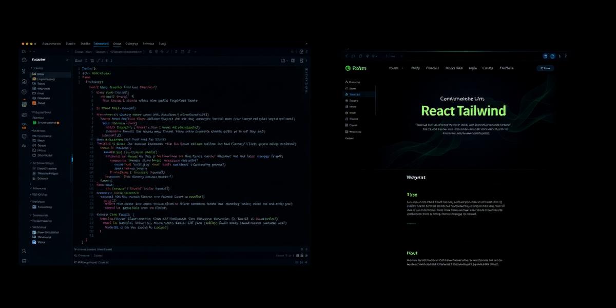 Portfolio snapshot met een code editor en een modern website interface